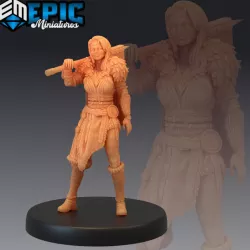 $3.90Barbarian Female Confident / Viking Raider / Norse Warrior / Nordic Tribe