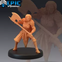 $3.90Barbarian Female Fighting / Viking Raider / Norse Warrior / Nordic Tribe