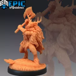 $3.90Deer Folk Axe Attack / Mythical Forest Fighter / Woodland Encounter