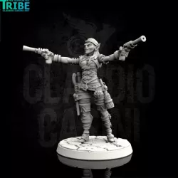 $3.90Female human elf half orc tiefling pirate with guns (0027)