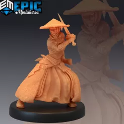$3.90Warrior Monk Female Fighting / Samurai / Sword Fighter / Japanese Dynasty