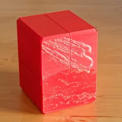 $4.00Red 100 Card (Commander) Geared Deck Box with Magnetic Latch