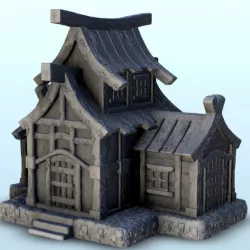 $4.50Oriental large temple (15) - Oriental Medieval scenery terrain wargame