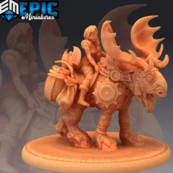 $4.90Snow Moose Rider / Half Dwarf Adventurer / Epic Animal / Winter Forest Encounter