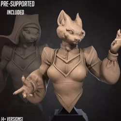 $5.00(Bust) Lady Mahrian, the Foxfolk Maid (4 Versions)