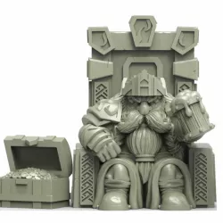 $5.00GH023 Heresylab - Dwarf King on Throne
