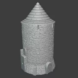 $5.00Large medieval round tower .- Modular Castle System