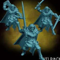 $5.00Male Rugged Half Elf Ranger with Assorted Weapons