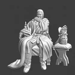 $5.00Medieval bishop at his court - field version