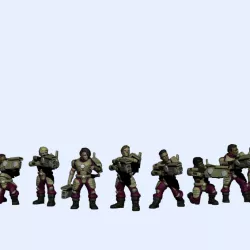 $5.00Space Communist Human Auxiliaries - Carbine Infantry Squad