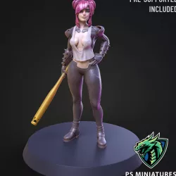 $5.49Cyberpunk Scrapper Girl Pose 1 - 3 Variants and Pinup