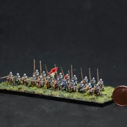 $5.506mm Late Medieval mounted men-at-arms (or knights)