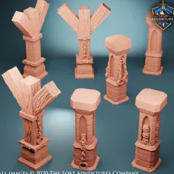 $5.99Stone & Wood Pillars (Set of 7)
