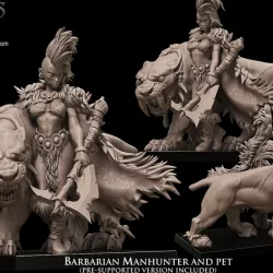$6.00Barbarian Manhunter with Sabertooth familiar