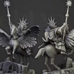 $6.00High Mage of Sunland on Pegasus - Highlands Miniatures