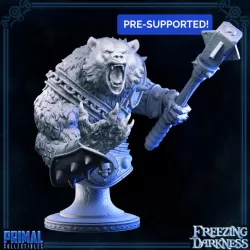 $6.00War bear - Bust- FREEZING DARKNESS - MASTERS OF DUNGEONS QUEST