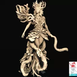 $6.00Wood Queen of the Sylvan Elves and Fey – Lady of the Forest 32mm and 75mm versions