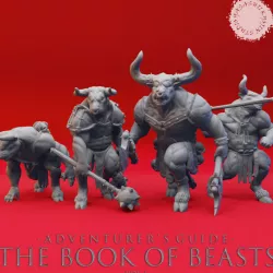 $7.49Minotaur Warband - Book of Beasts - Tabletop Miniatures (Pre-Supported)