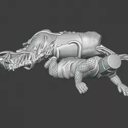 $7.50Medieval crusader knight - crawling from dead horse