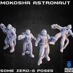 $7.99Mokosha Astronauts x4 - Zero-G Poses - In Orbit Collection