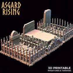 $8.0012 x Grave with a fence SET