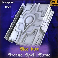 $8.00Arcane Spell tome Dice box (print in place hinge)