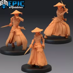 $8.90Warrior Monk Female Set / Samurai / Sword Fighter / Japanese Dynasty