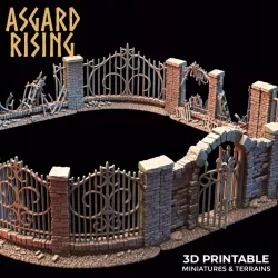 $9.00Wrought iron fence with Gate Set C Presupported