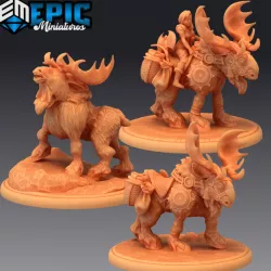 $9.90Snow Moose Set / Half Dwarf Rider / Wild Animal / Winter Forest Mount