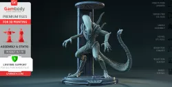 Alien in Chamber 3D Printing Figurine | Assembly