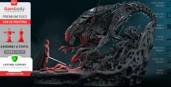 Alien Queen 3D Printing Figurine in Diorama | Assembly