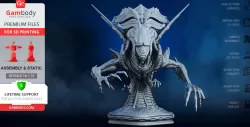 Alien Queen Bust 3D Printing Figurine | Assembly