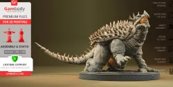 Anguirus 3D Printing Figurine | Assembly