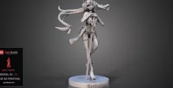 Anime Girl 3D Printing Figurine | Static