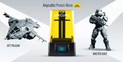 Anycubic Mono 4K 3D Printer + Master Chief + D77 Pelican