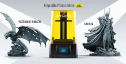 Anycubic Mono 4K 3D Printer + Viserion Ice Dragon + Sauron