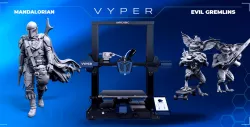 Anycubic Vyper 3D Printer + The Mandalorian + Evil Gremlins