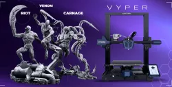 Anycubic Vyper 3D Printer + Venom + Riot Symbiote + Carnage