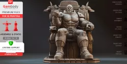 Apocalypse on Throne 3D Printing Figurine | Assembly