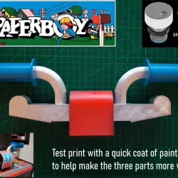 Arcade spinner Paperboy handlebars - GRS USB BHS compatible
