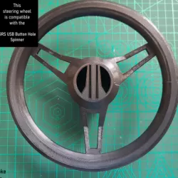 Arcade Spinner Steering Wheel - GRS USB Button Hole Spinner Compatible