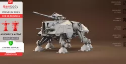 AT-TE Walker 3D Printing Model | Assembly + Active