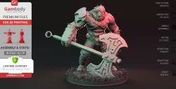 Axe 3D Printing Figurine | Assembly