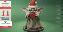 Baby Yoda Christmas 3D Printing Figurine | Assembly