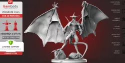 Bahamut Final Fantasy 3D Printing Figurine | Assembly