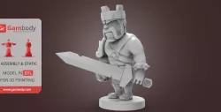 Barbarian King 3D Printing Figurine | Assembly