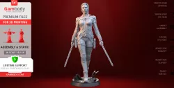 Black Widow 3D Printing Figurine | Assembly