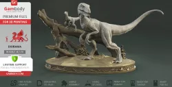 Blue & Baby Blue 3D Printing Figurines in Diorama | Assembly