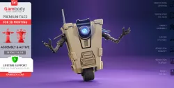 Borderlands Claptrap 3D Printing Model | Assembly + Action