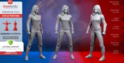 Carol Danvers 3D Printing Figurine | Assembly